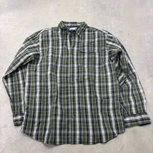 Columbia Sportswear Long Sleeve‎ Shirt Plaid Button Down Green/Blue Size Large